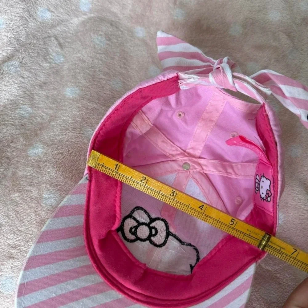 Y2K‎ Pink striped Hello Kitty baseball cap !